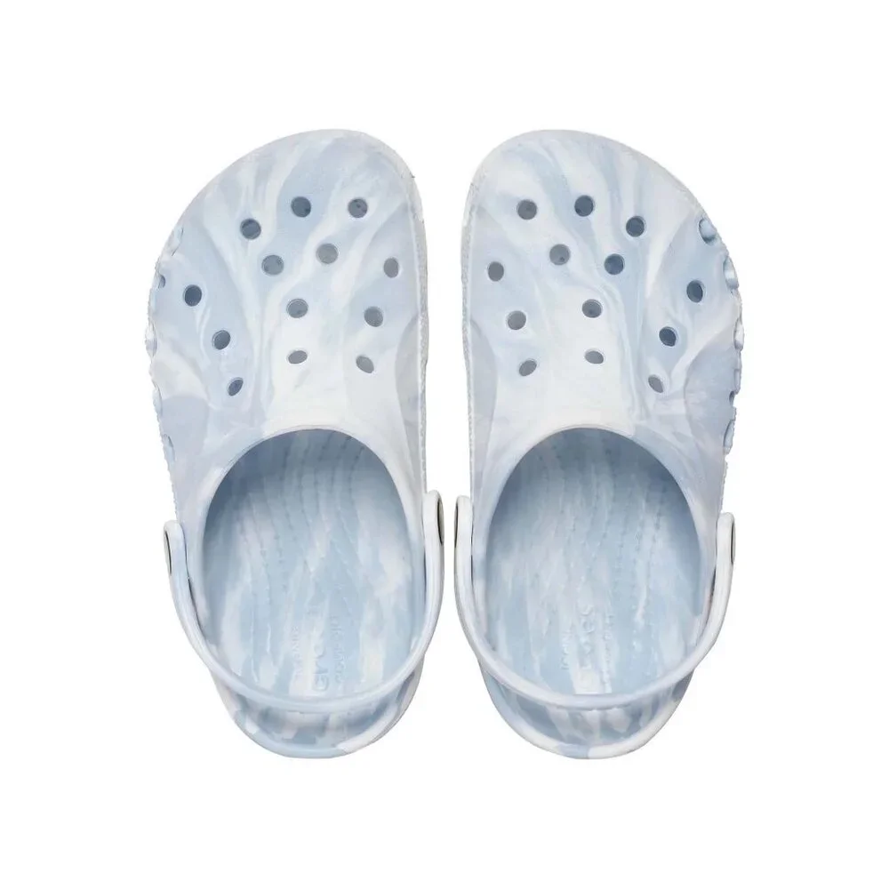 CROCS Kids Classic Clog in Light Blue Marble